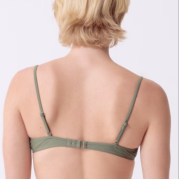 J Crew Green Underwire Swim Top with Adjustable Straps NWT 32C - Picture 3 of 5
